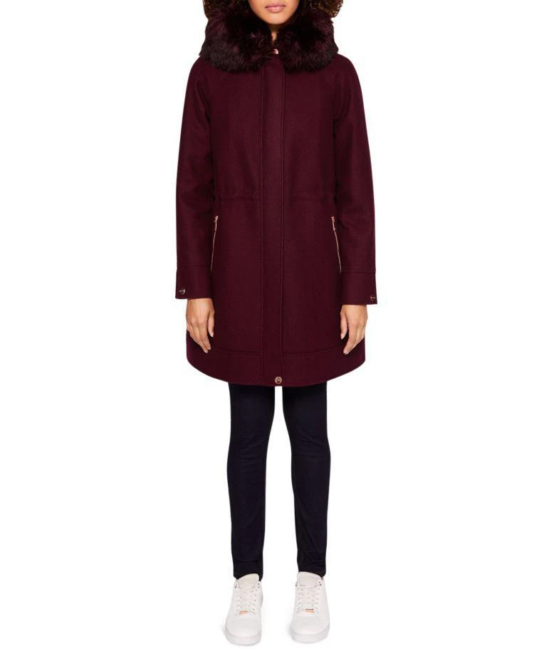商品Ted Baker London|Ted Baker Kalissa Faux Fur-Trim Hooded Parka,价格¥3079,第3张图片详细描述