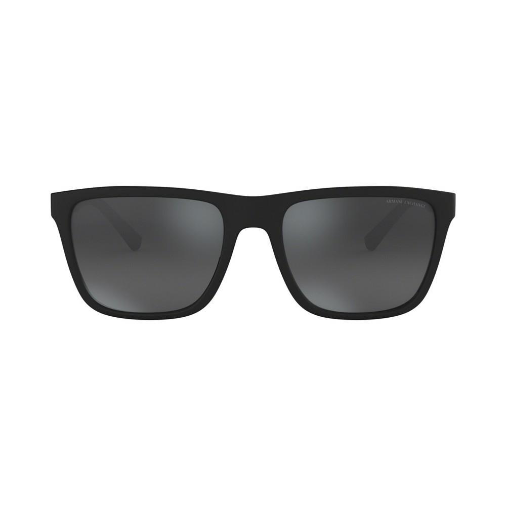 商品Armani Exchange|Men's Low Bridge Fit Sunglasses, AX4080SF 57,价格¥431,第4张图片详细描述