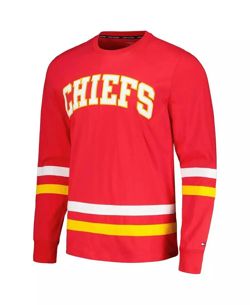 商品Tommy Hilfiger|Men's Red, Gold Kansas City Chiefs Nolan Long Sleeve T-shirt,价格¥359,第2张图片详细描述