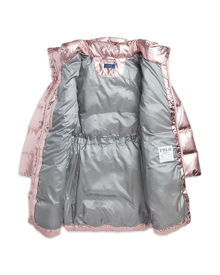 商品Ralph Lauren|Girls' Metallic Water-Repellent Down Coat - Little Kid, Big Kid,价格¥1365,第3张图片详细描述