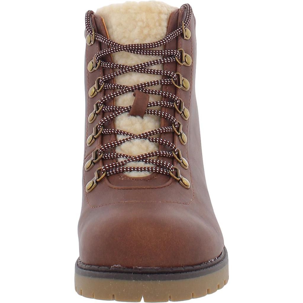 Style & Co. Womens Maariah Faux Leather Lace Up Ankle Boots商品第8张图片规格展示
