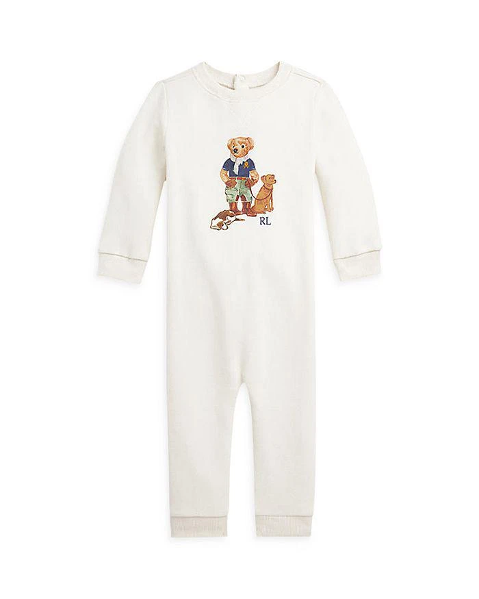 商品Ralph Lauren|Boys' Polo Bear Fleece Coverall - Baby,价格¥209,第1张图片