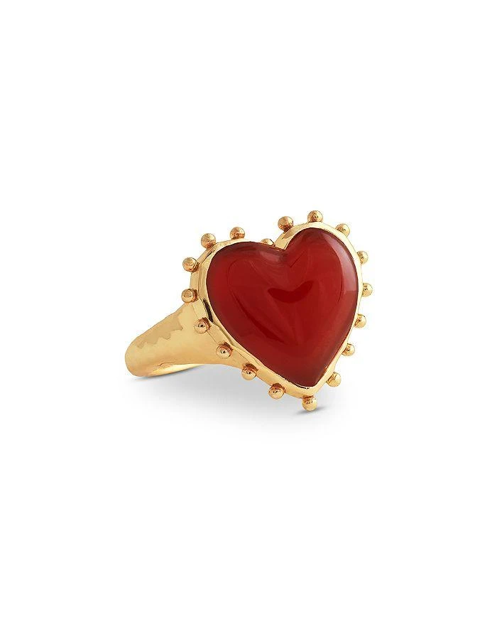 商品Anabel Aram|Red Onyx Heart Ring,价格¥550,第1张图片详细描述