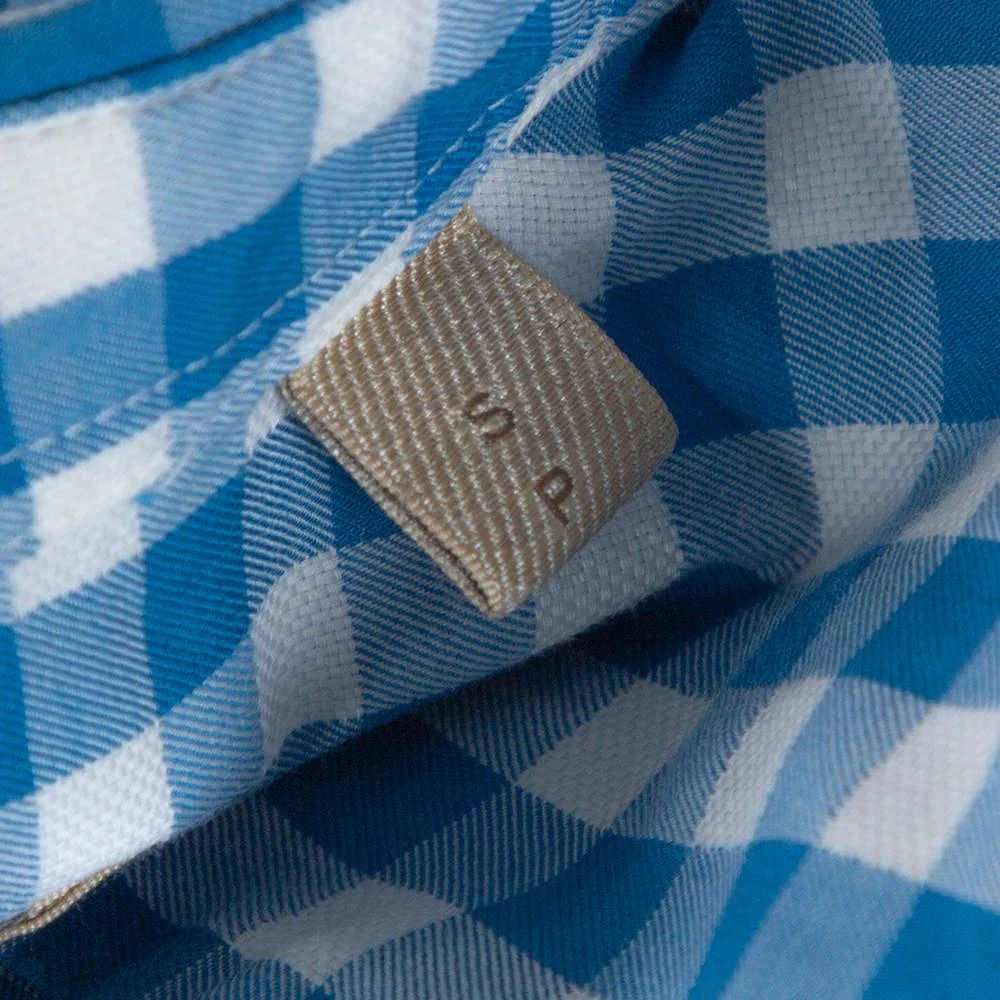 Burberry Blue Gingham Check Cotton Short Sleeve Shirt S 商品