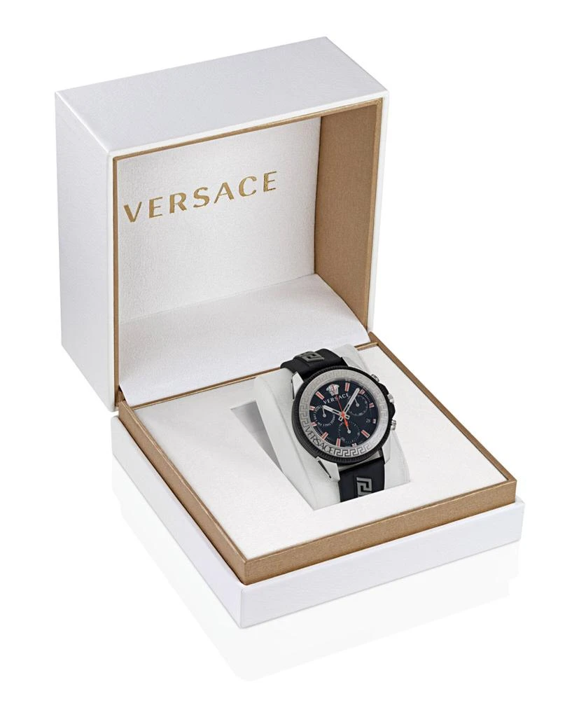 商品Versace|Greca Action Chrono Silicone Watch,价格¥4224,第4张图片详细描述