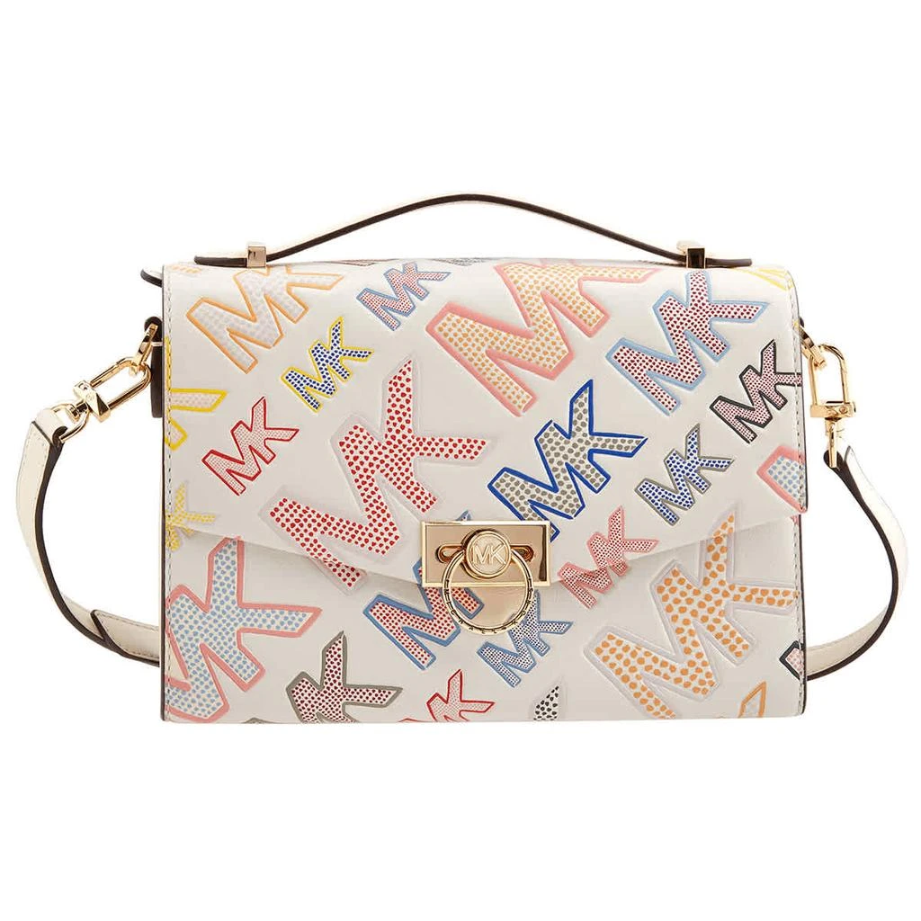 商品Michael Kors|Michael Kors Ladies Hendrix Medium Logo Embossed Leather Messenger Bag,价格¥1775,第2张图片详细描述