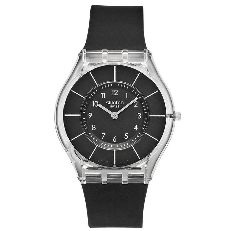 商品Swatch|黑色超薄硅胶表带手表 34mm SFK361,价格¥846,第1张图片