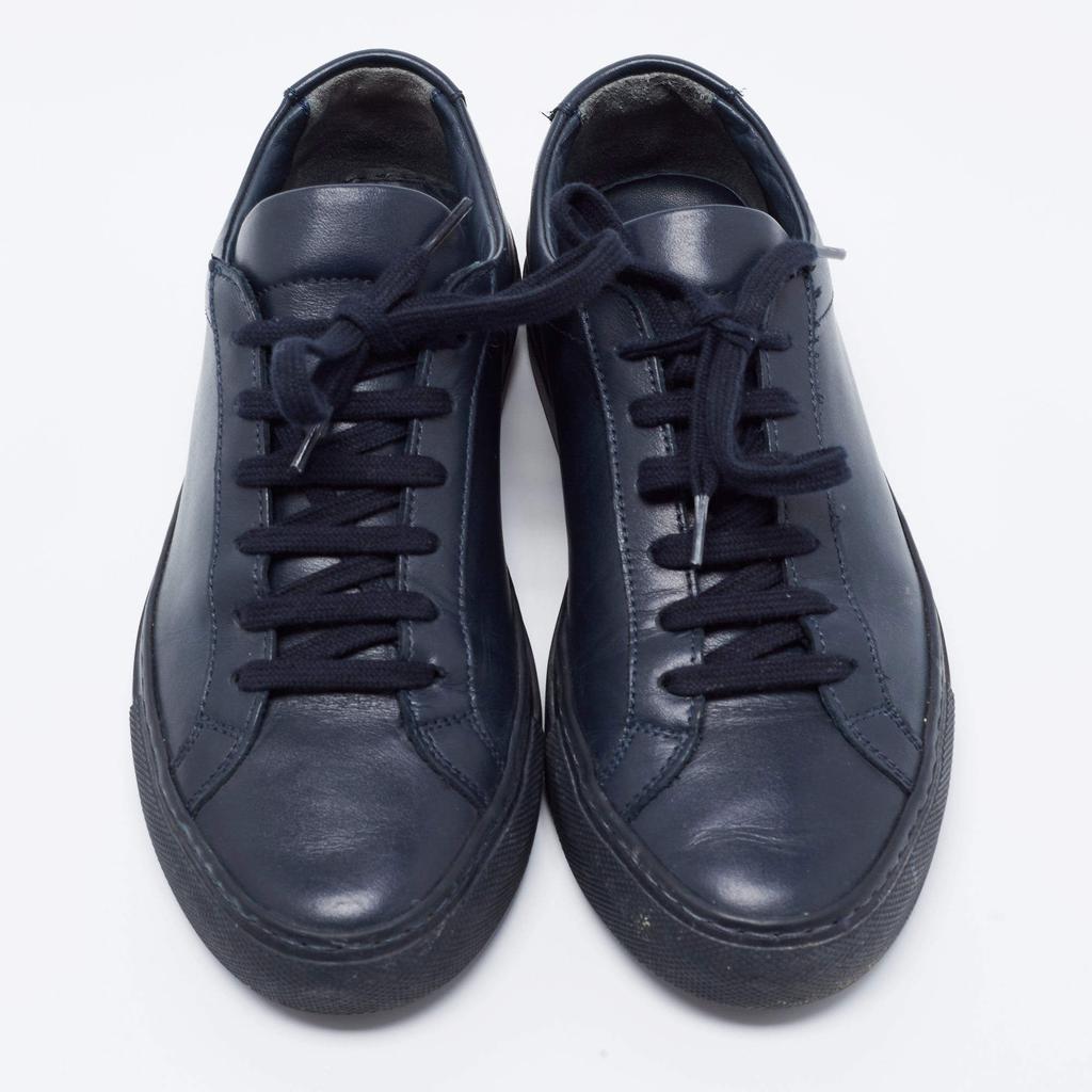 Common Projects Blue Leather Low Top Sneakers Size 35商品第3张图片规格展示