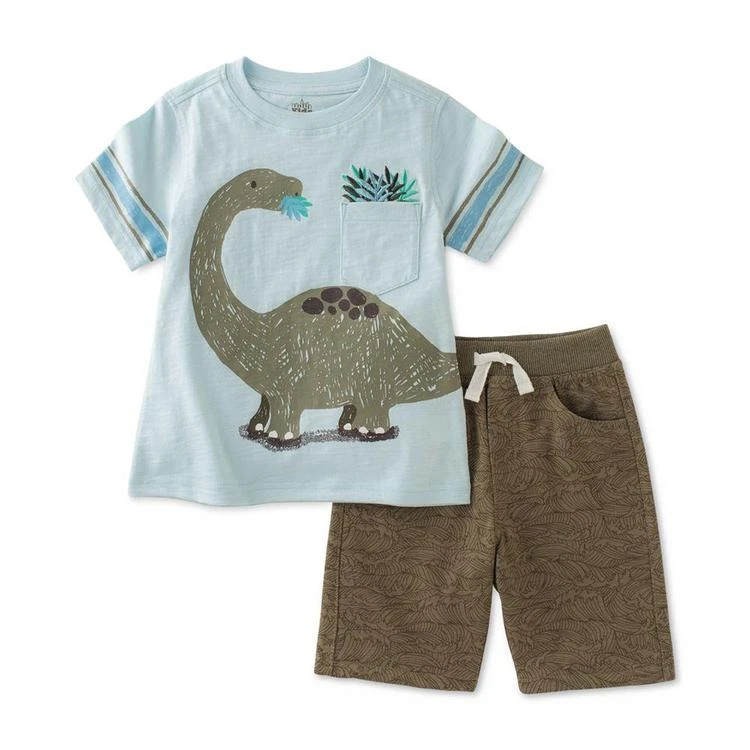 商品KIDS HEADQUARTERS|2-Pc. Graphic-Print T-Shirt & Shorts Set, Baby Boys (0-24 months),价格¥72,第1张图片