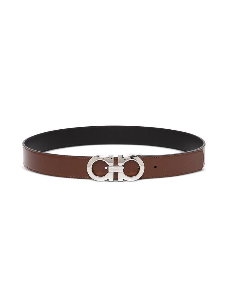 商品Salvatore Ferragamo|Salvatore Ferragamo Gancini Reversible Belt,价格¥2581,第1张图片