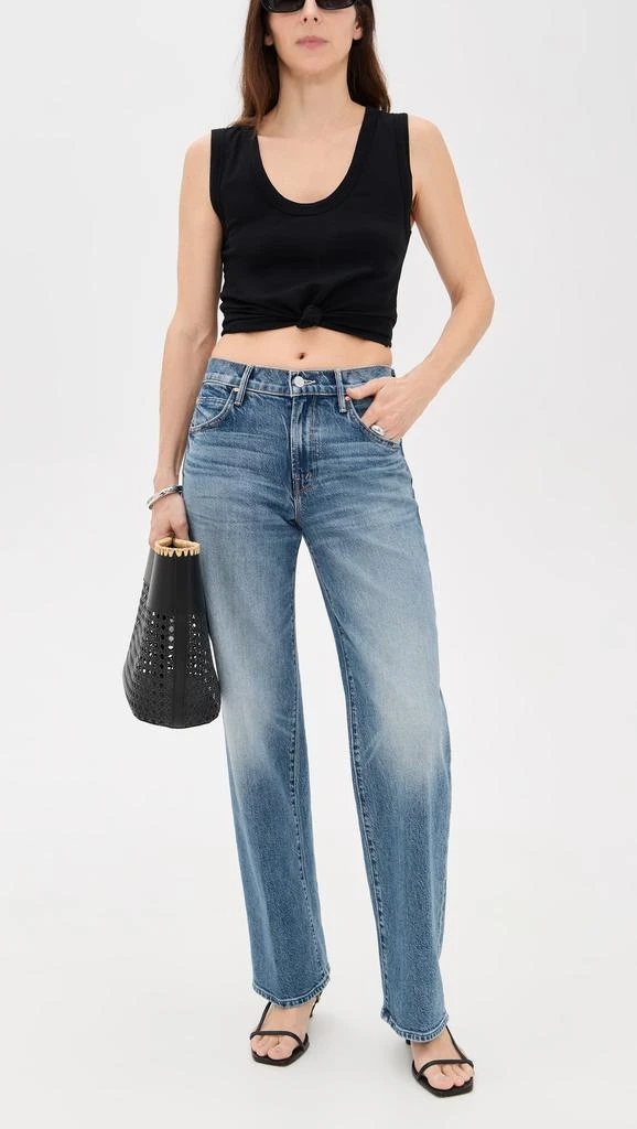 商品MOTHER|Petite Lil Mid Rise Tunnel Vision Sneak Jeans,价格¥2019,第4张图片详细描述