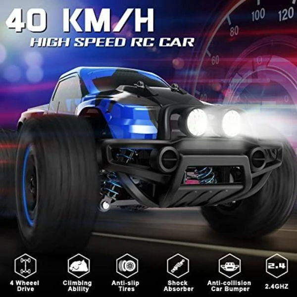 商品netjett|Netjett  1-16 Scale TEORON High Speed Remote Control Car with All Terrain RC Truck with Headlights,价格¥1450,第2张图片详细描述