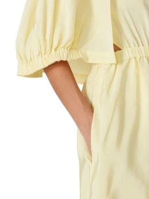 Tibi Gemma Linen Blend Cape Dress 4