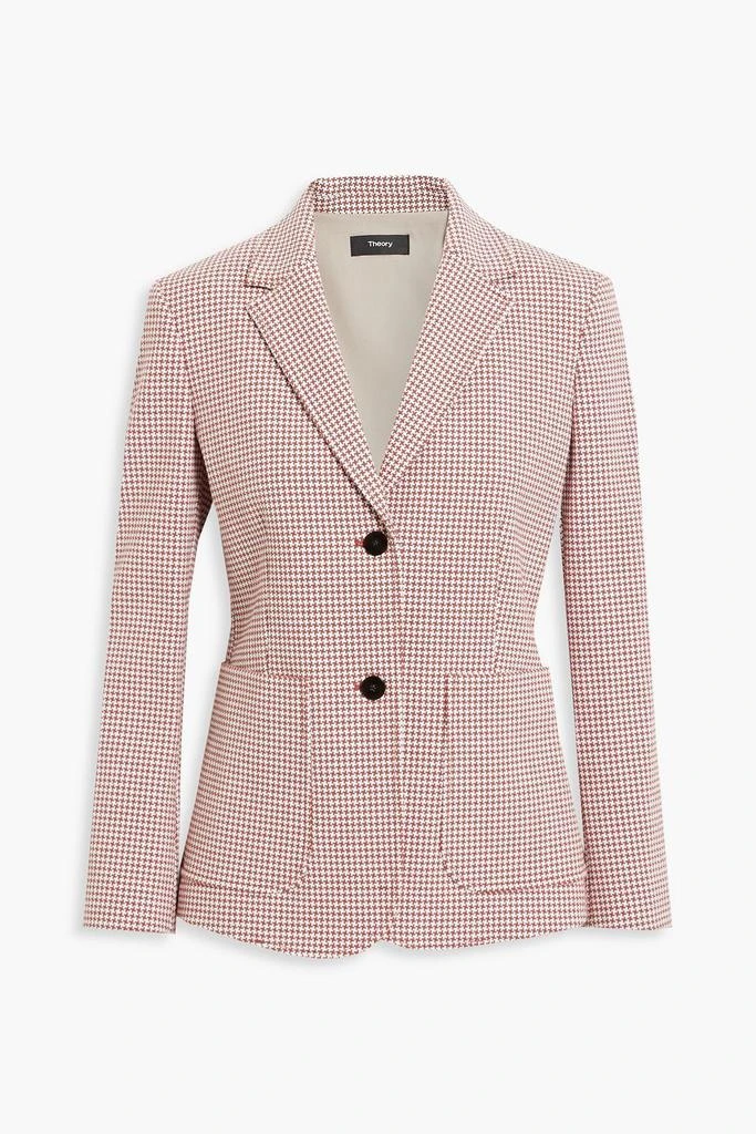 商品Theory|Houndstooth cotton-blend jacquard blazer,价格¥1067,第1张图片