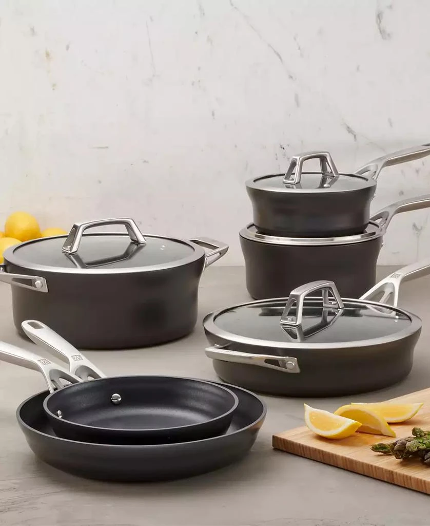 商品ZWILLING|ZWILLING Motion 10 Pc Aluminum Hard Anodized Nonstick Cookware Set,价格¥2991,第4张图片详细描述