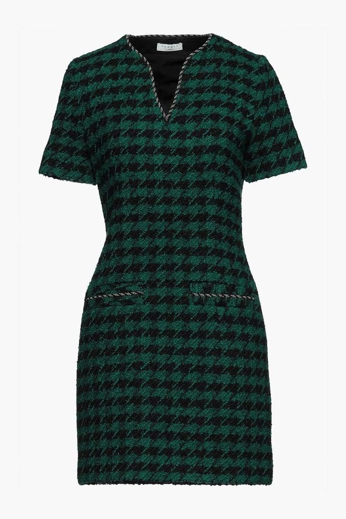 商品Sandro|Clyo embellished houndstooth bouclé-tweed mini dress,价格¥1005,第1张图片