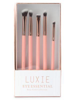 商品Luxie|5-Piece Rose Gold Eye Essential Brush Set,价格¥220,第4张图片详细描述