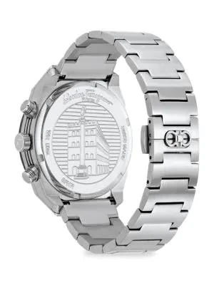 商品Salvatore Ferragamo|SLX Stainless Steel Bracelet Chronograph Watch,价格¥7997,第4张图片详细描述