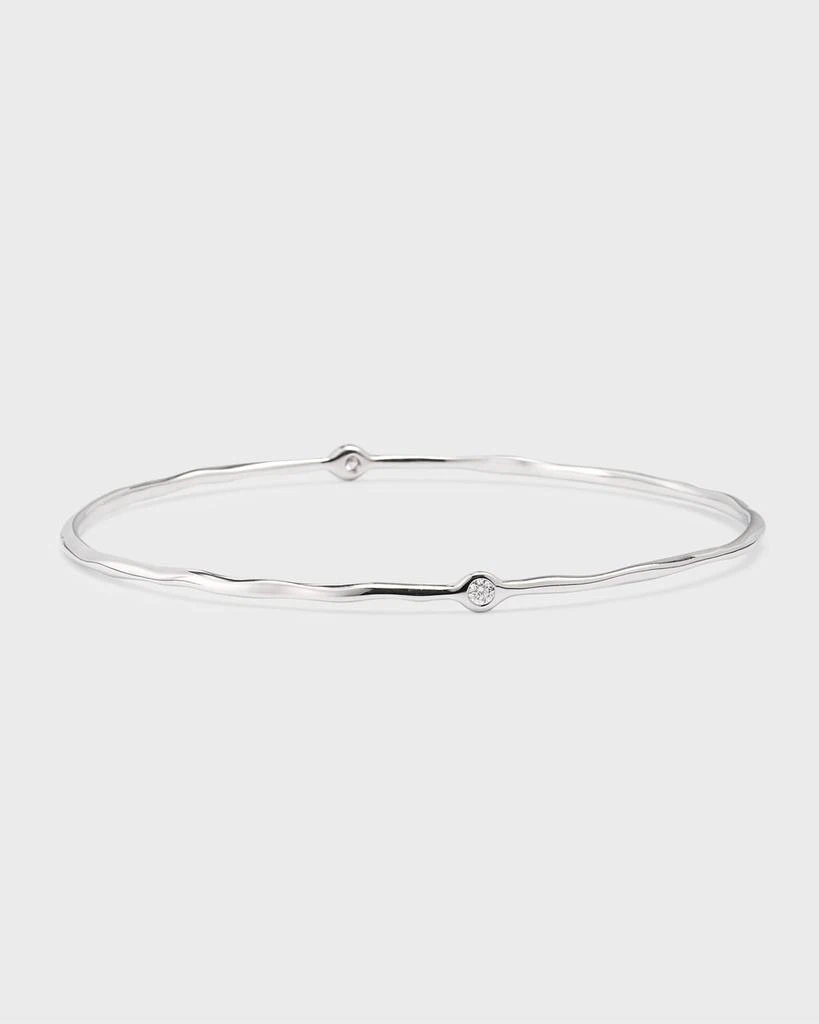 商品Ippolita|18K White Gold Stardust Superstar 2-Diamond Bangle,价格¥15392,第1张图片