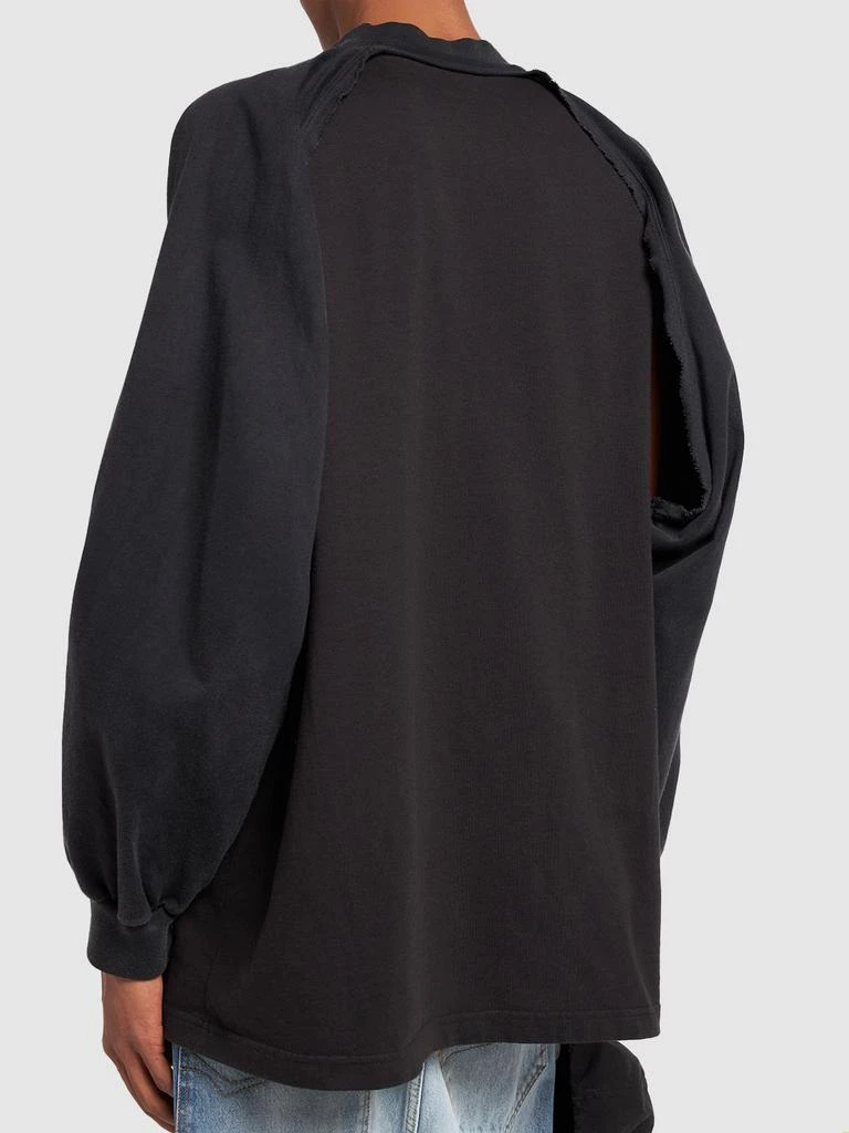 商品Balenciaga|Patched Raglan Cotton Sleevles T-shirt,价格¥7318,第2张图片详细描述
