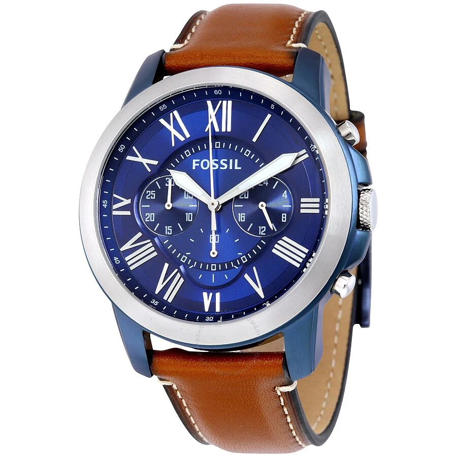 商品Fossil|Grant Chronograph Blue Dial Men's Watch FS5151,价格¥651,第1张图片