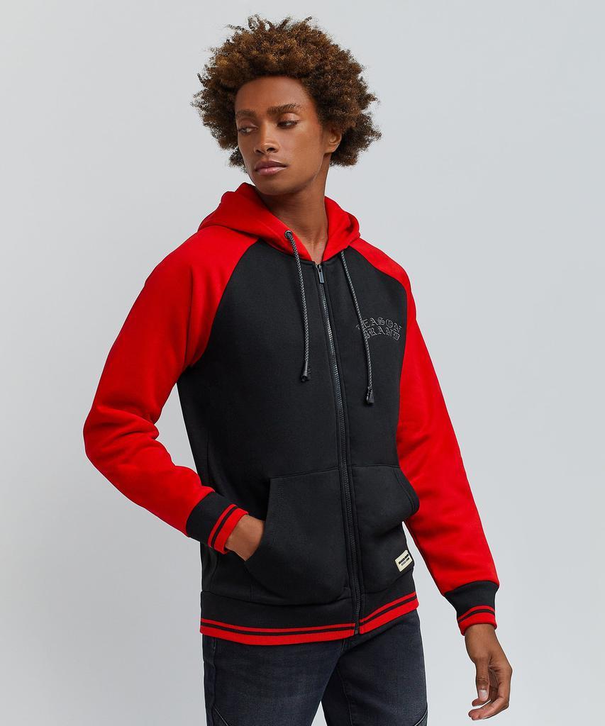 商品Reason Clothing|Basic Nash Color Block Hoodie - Red,价格¥289,第5张图片详细描述