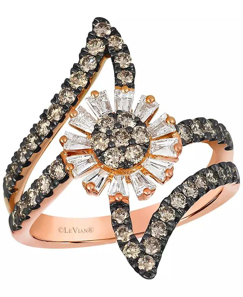 商品Le Vian|Chocolate Diamond (0.37 ct. t.w.) and Vanilla Diamond (0.89 ct. t.w.) Ring in 14K Strawberry Gold,价格¥31881,第1张图片