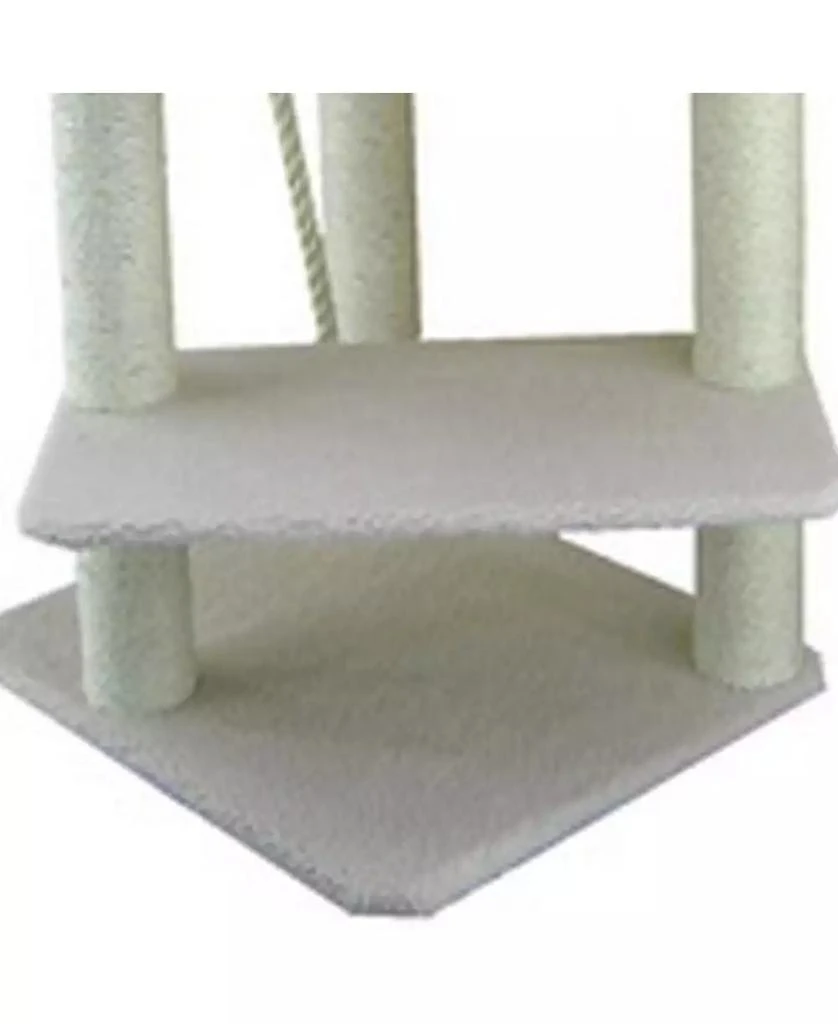 57" High Real Wood Cat Tree, Fleece Covered Cat Climber 商品