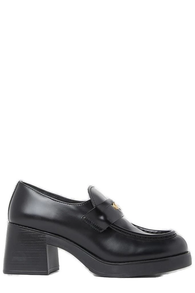 商品Miu Miu|Miu Miu Logo Plaque Penny Loafers,价格¥6665,第1张图片