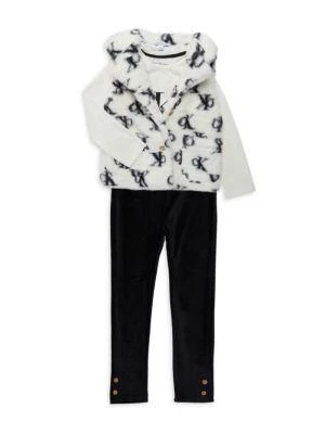 商品Calvin Klein|Little Girl’s 3-Piece Tee, Vest & Leggings Set,价格¥159,第1张图片