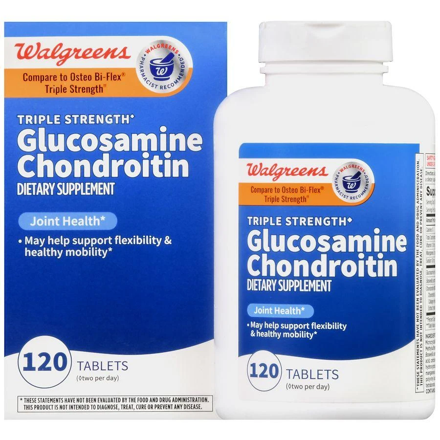 商品Walgreens|Glucosamine Chondroitin Tablets Triple Strength (60 days),价格¥241,第1张图片详细描述