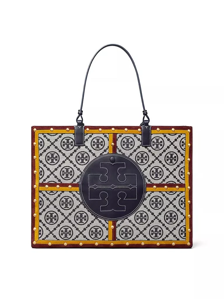 商品Tory Burch|Ella Monogram Quadrant Tote,价格¥4191,第1张图片