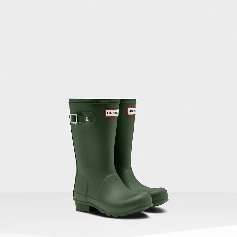 商品Hunter|HUNTER ORIGINAL BIG KIDS' WELLINGTON BOOTS - HUNTER GREEN,价格¥370,第3张图片详细描述