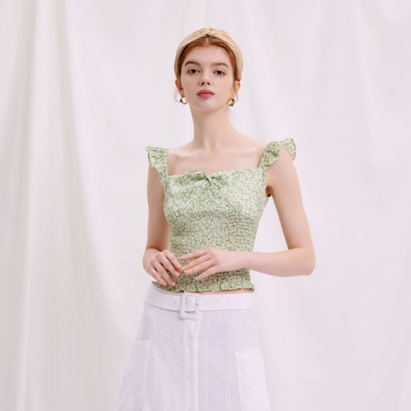 Claire上衣-薄荷绿印花 | Claire Top - Mint Floral 商品