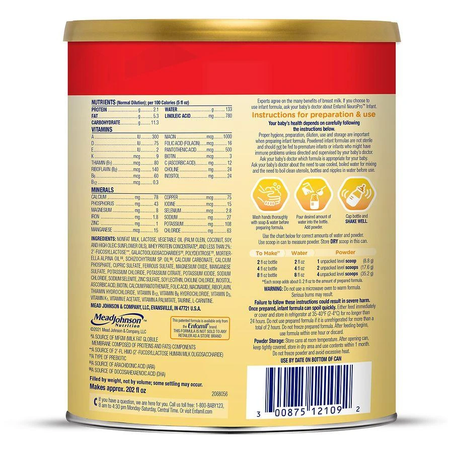 商品Enfamil|NeuroPro Infant Formula Powder Can,价格¥442,第2张图片详细描述