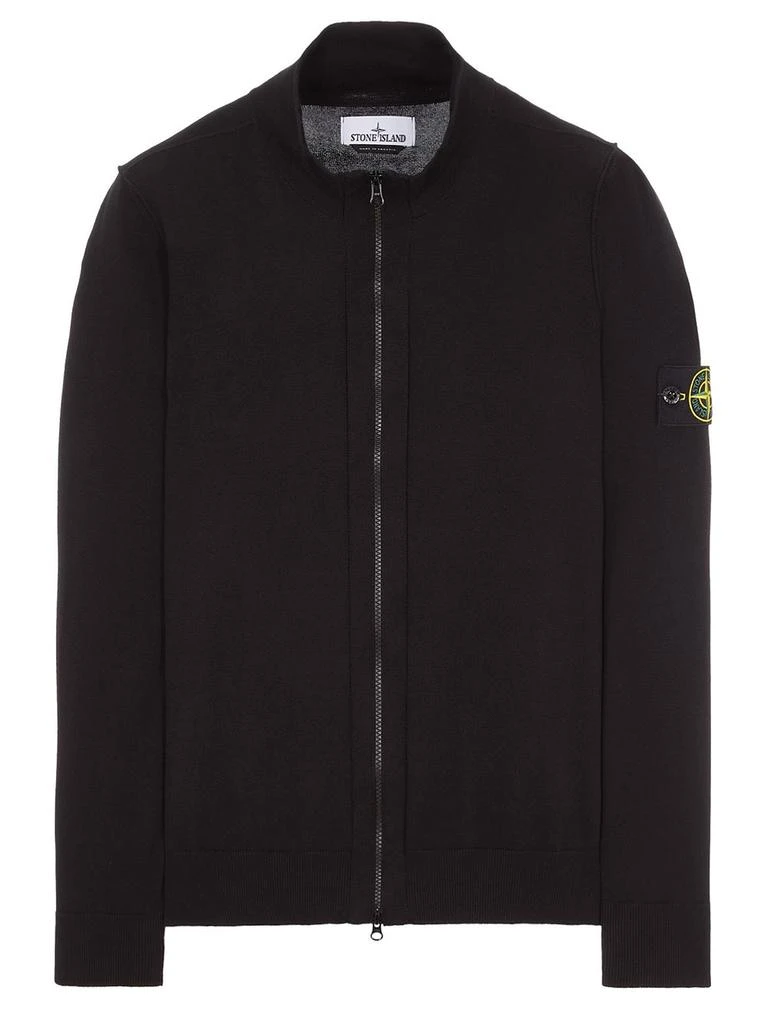 商品Stone Island|Stone Island Logo Patch Zipped Jumper,价格¥2041,第1张图片