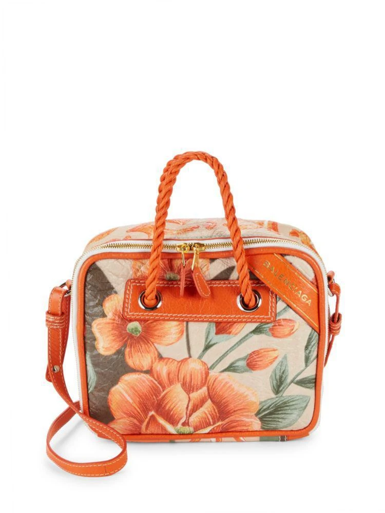 商品Balenciaga|Small Floral Leather Crossbody Bag,价格¥7839,第1张图片