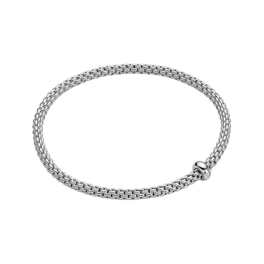 商品FOPE|18k White Gold 0.01cttw Prima Bracelet Size Small BR710 BBRS WG,价格¥15329,第1张图片