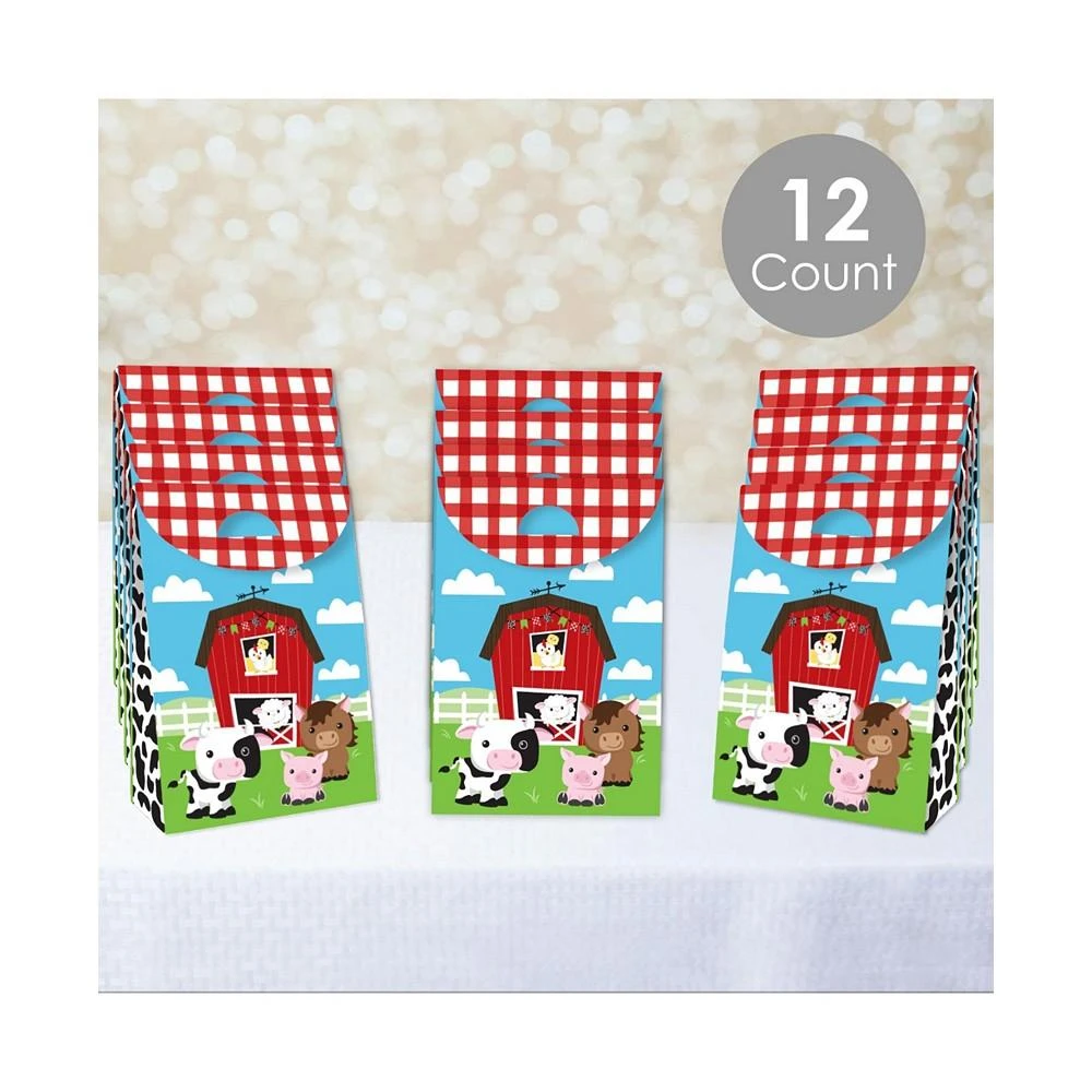 商品Big Dot of Happiness|Farm Animals - Barnyard Baby Shower or Birthday Gift Favor Bags- Party Goodie Boxes - Set of 12,价格¥142,第2张图片详细描述