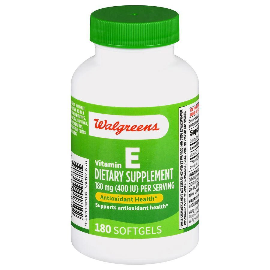 商品Walgreens|Vitamin E 180 mg Softgels,价格¥148,第1张图片