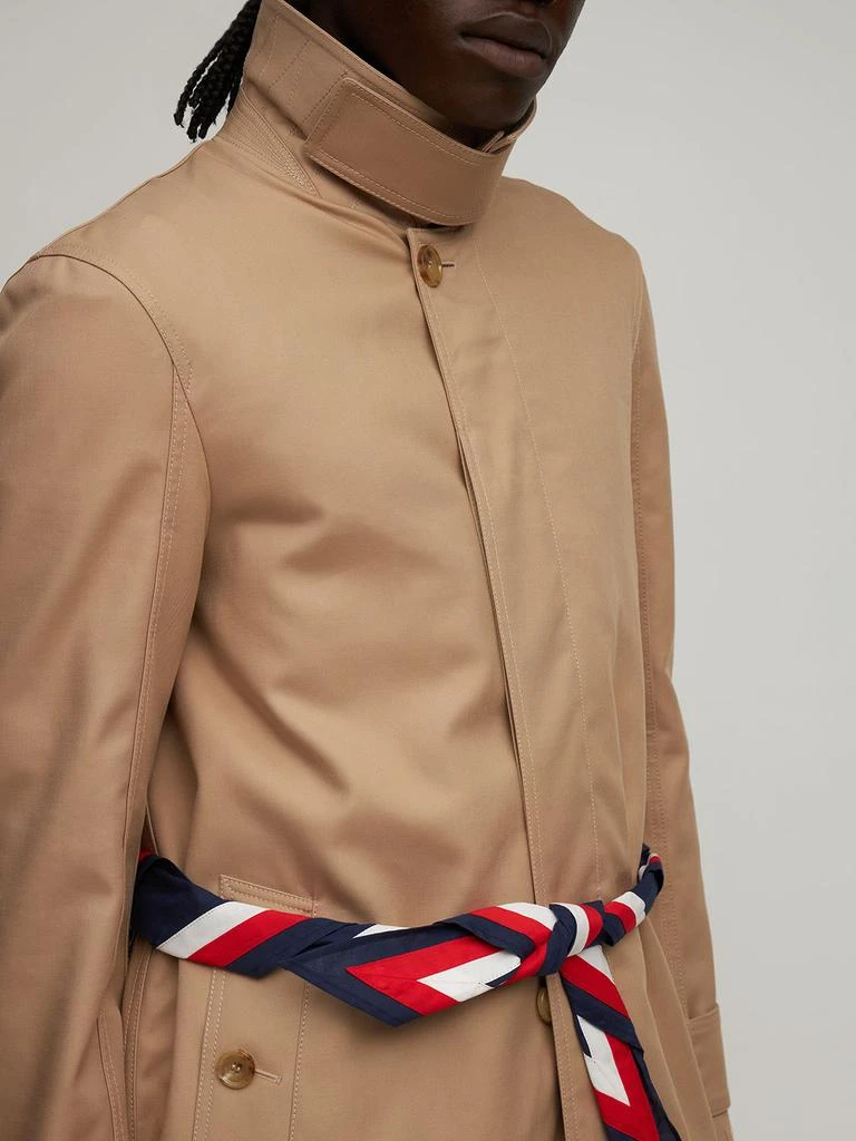 商品Burberry|Cotton Trench Coat W/ Printed Belt,价格¥19035,第2张图片详细描述