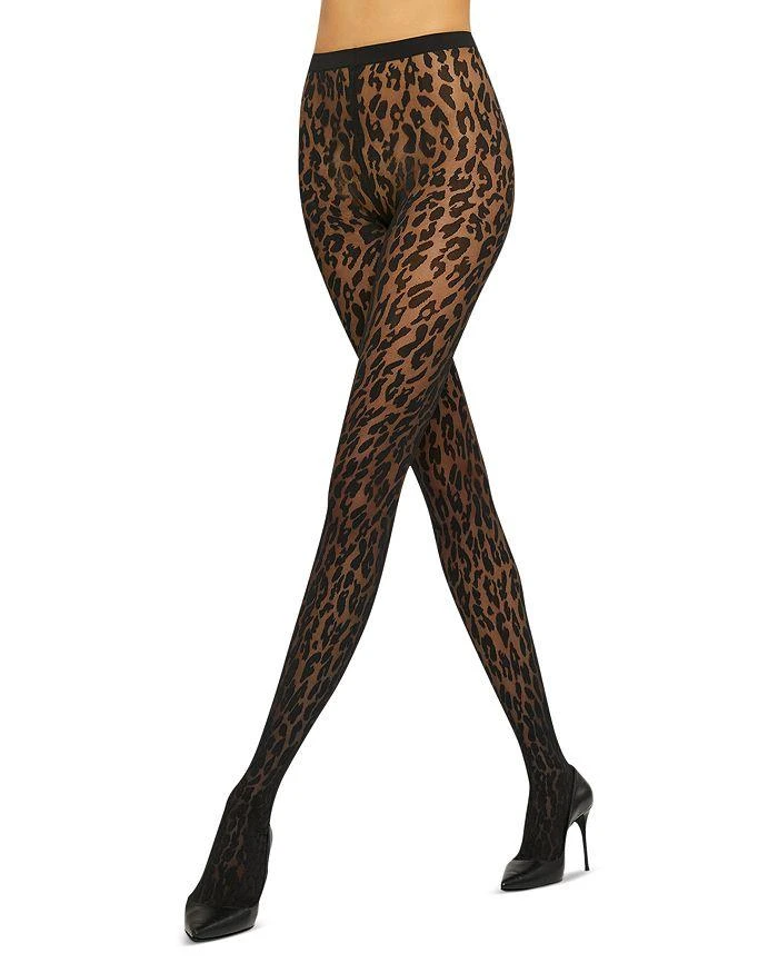 商品Wolford|Matte Leopard Print Tights,价格¥403,第1张图片详细描述