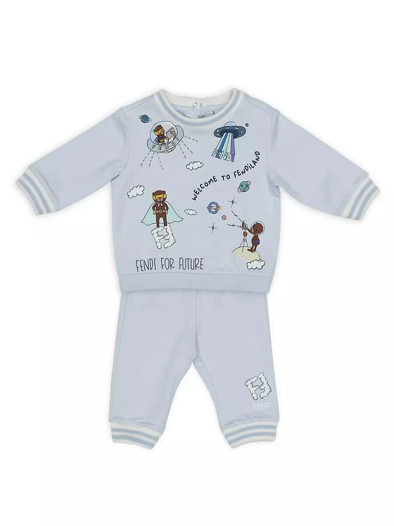 商品Fendi|Baby Girl's Teddy Bear Print Sweatshirt,价格¥2287,第2张图片详细描述