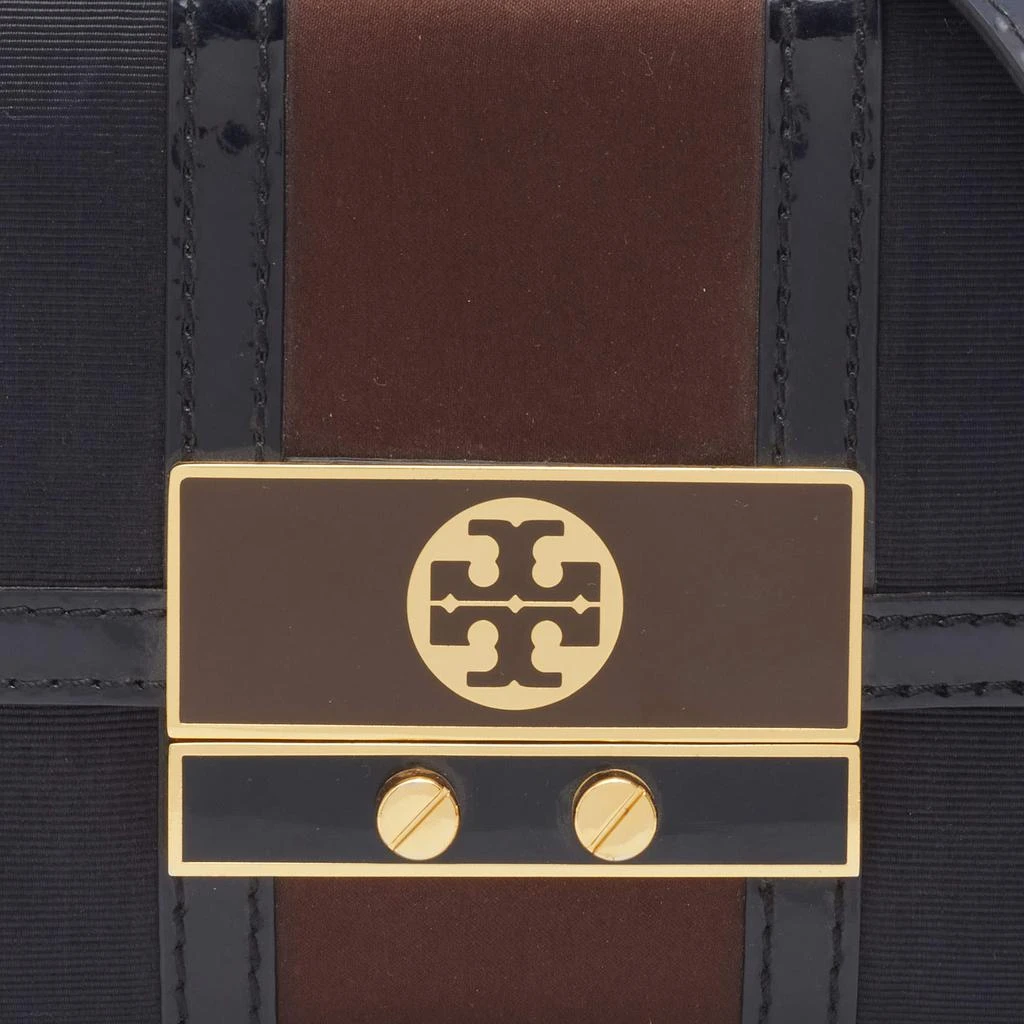 商品[二手商品] Tory Burch|Tory Burch Black/Brown Canvas And Leather Chain Clutch,价格¥1199,第5张图片详细描述