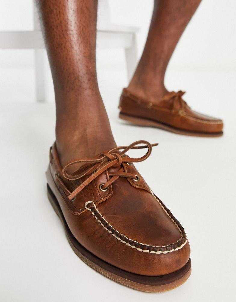 商品Timberland|Timberland Classic Boat shoes in mid brown,价格¥959,第6张图片详细描述