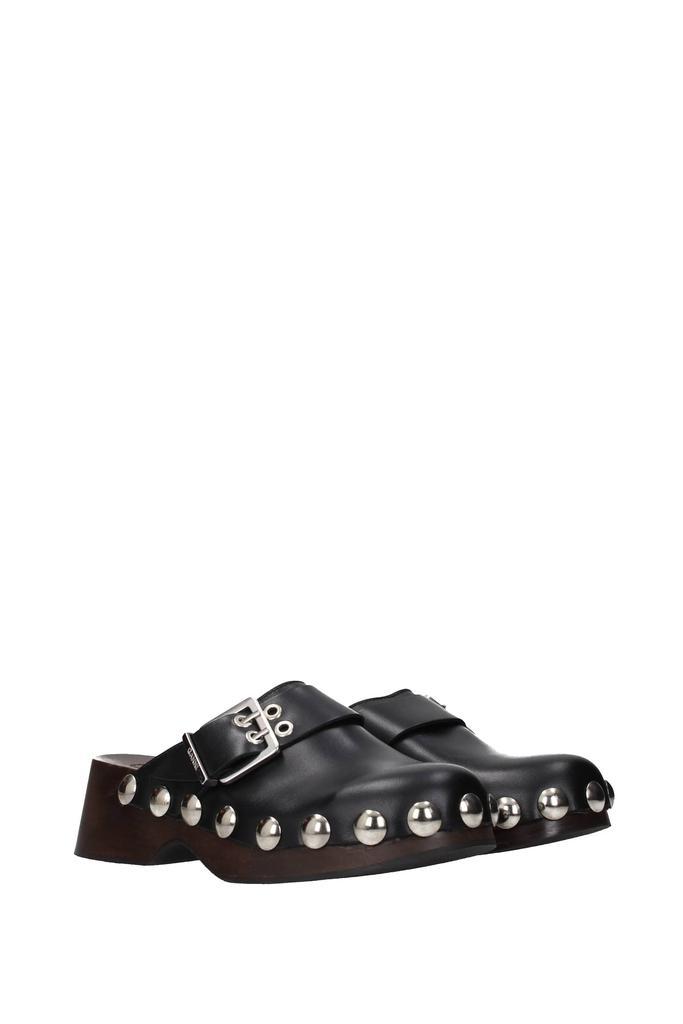 商品Ganni|Slippers and clogs Leather Black,价格¥1169,第4张图片详细描述