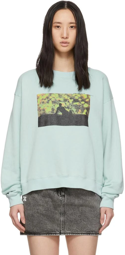 商品Off-White|Blue Flowers Silhouette Sweatshirt,价格¥1782,第1张图片