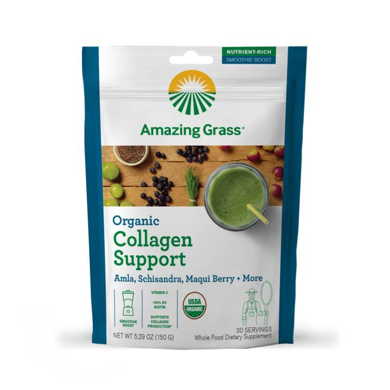 商品Amazing Grass|AMAZING GRASS美国USDA认证胶原蛋白补充青汁粉 150G 有机,价格¥409,第1张图片