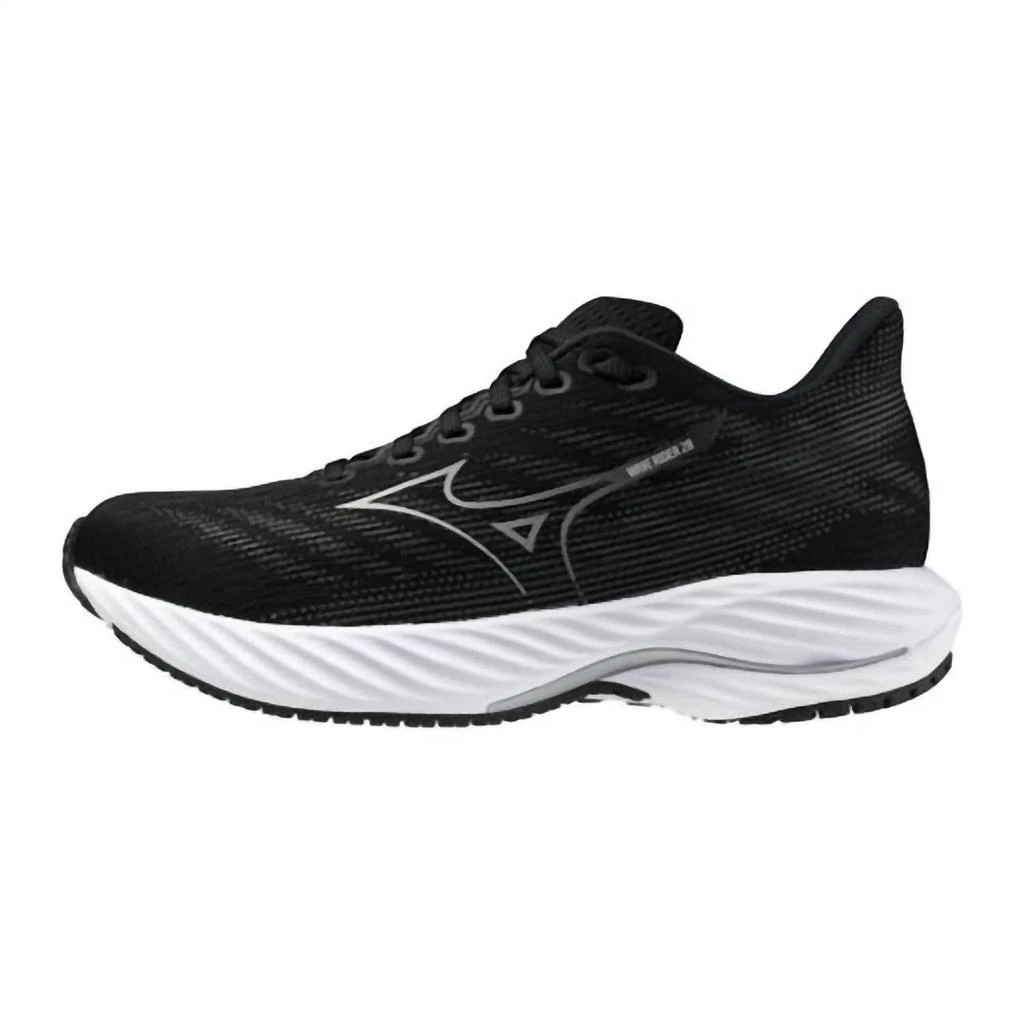 商品Mizuno|Women's Wave Rider 28 Shoes In Black-Harbor Mist,价格¥937,第2张图片详细描述