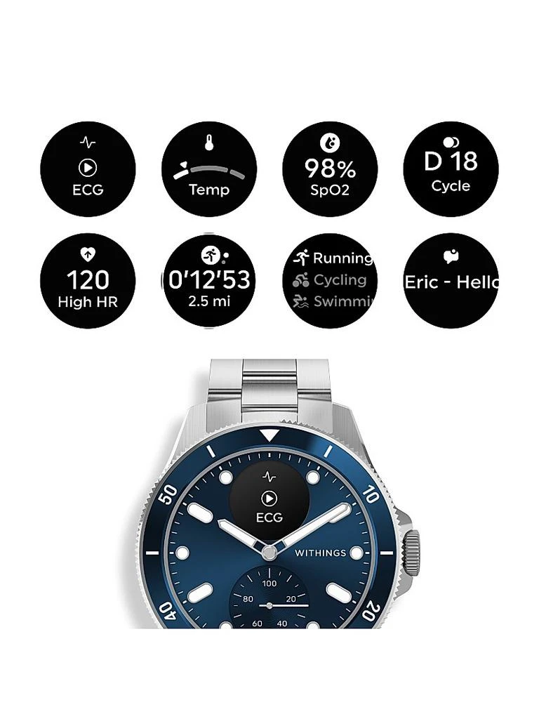 商品Withings|Scanwatch Nova Premium Heart Health Hybrid Smartwatch - 42MM,价格¥4438,第3张图片详细描述